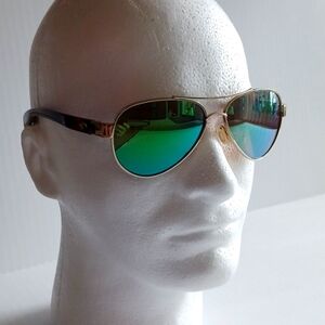 Costa LORETO  Gold Aviator Sunglasses with Green Lenses